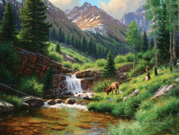 夏山の鹿 Oil Paintings